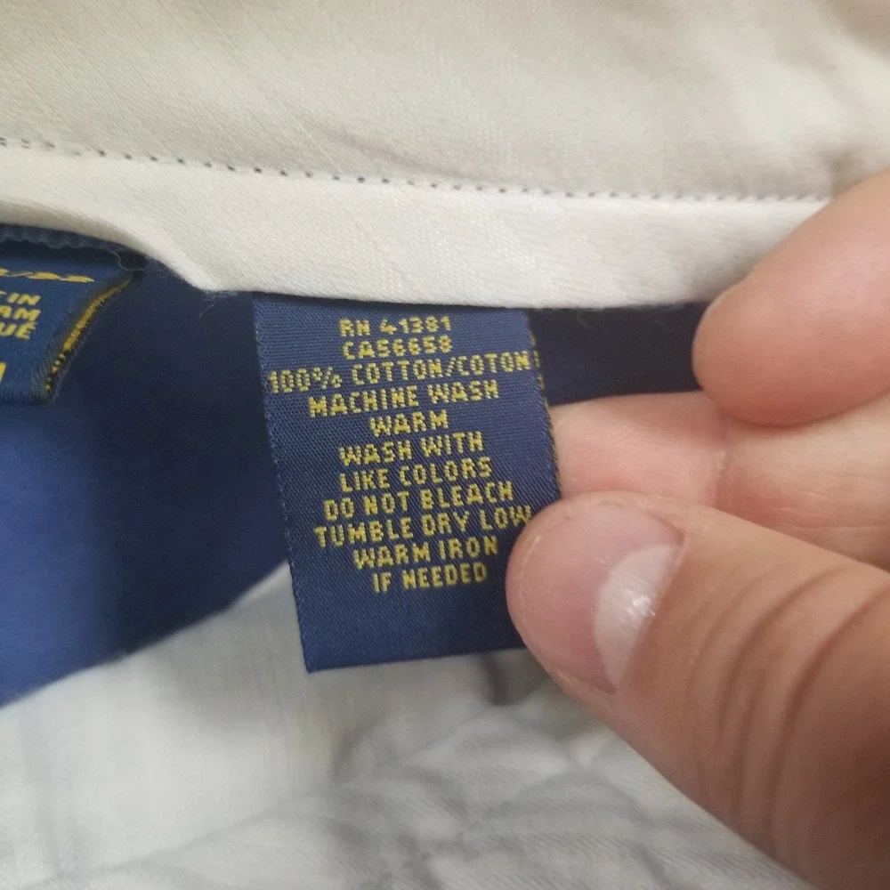 Polo Ralph Lauren Pants Mens 32x30 Blue Chinos Flat Front Preppy Classic Casual